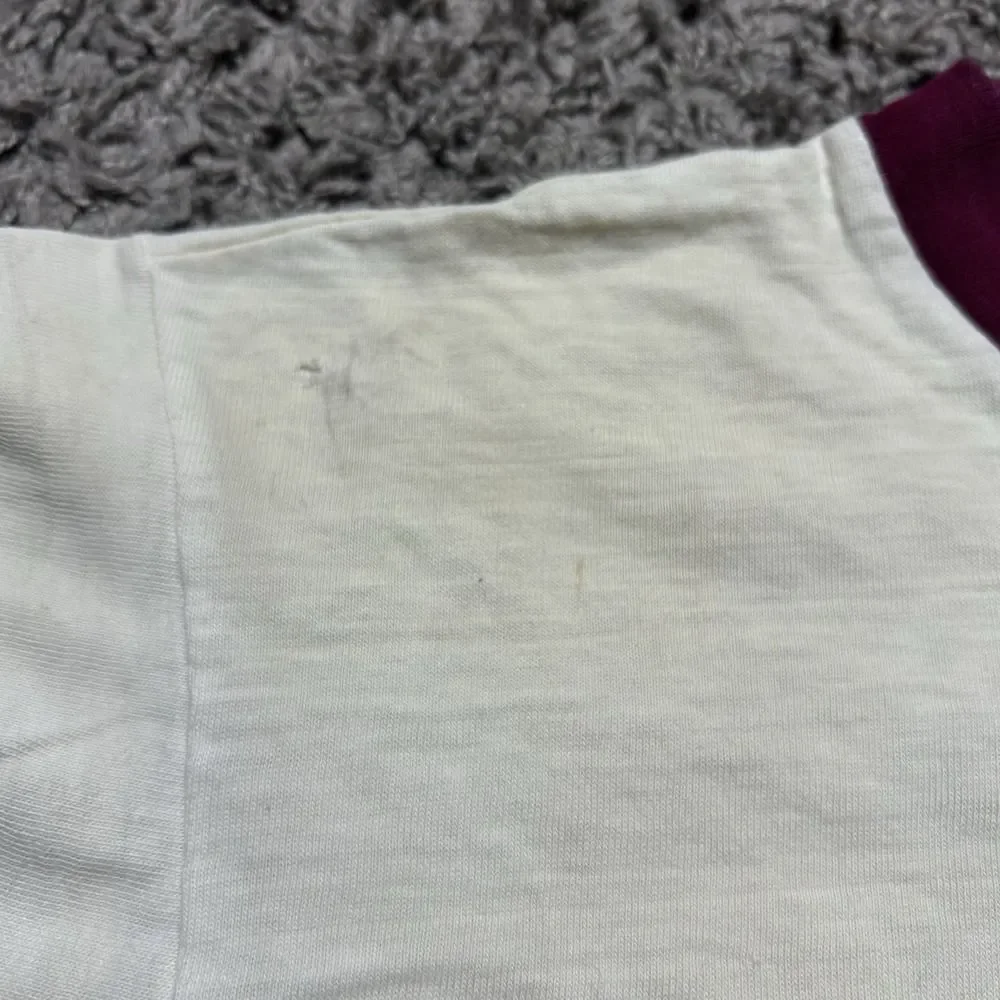 Vintage 50s Harvard University Champion Running Man Ringer Tshirt Thrashed Small - Picture 8 of 12